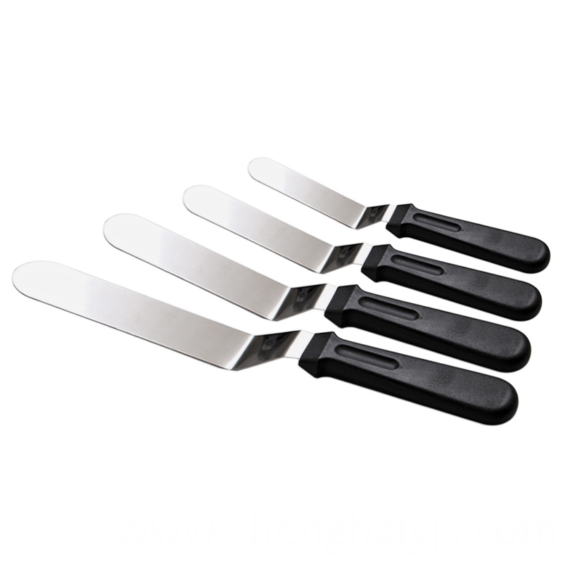 4pcs Stainless steel curved spatula set 4pcs Stainless steel curved spatula set